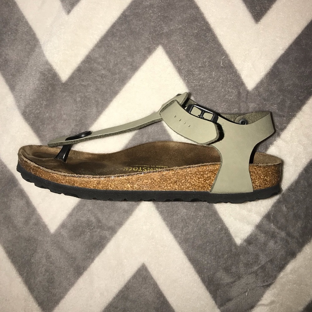 Olive green Birkenstock sandals